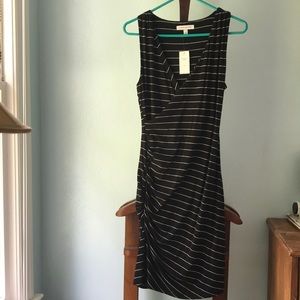 Banana republic Faux striped wrap dress
